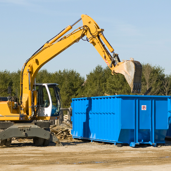 are there any restrictions on where a residential dumpster can be placed in Chesterfield